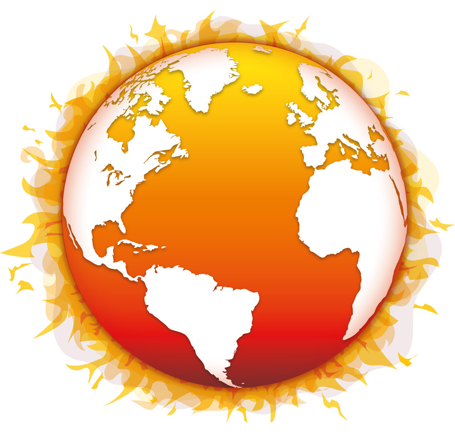 climate crisis: burning globe